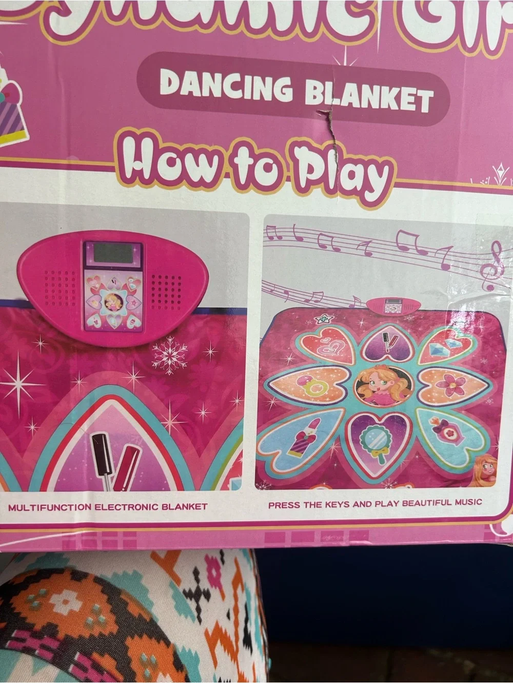 Dynamic Girl Dancing Blanket - Pink Kids Dance Mat